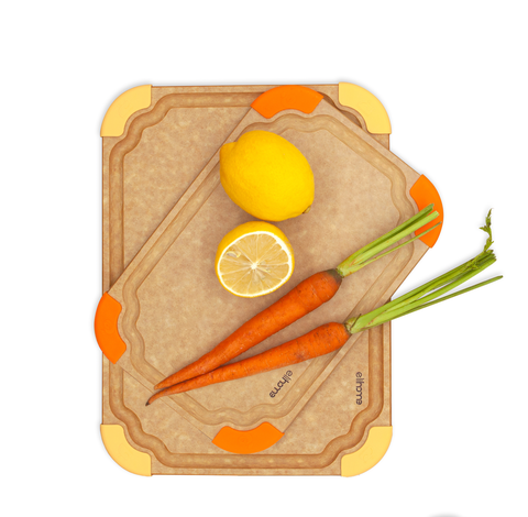 Premium Series 2 Pieces Cutting Board Set - Non Slip & Color Code