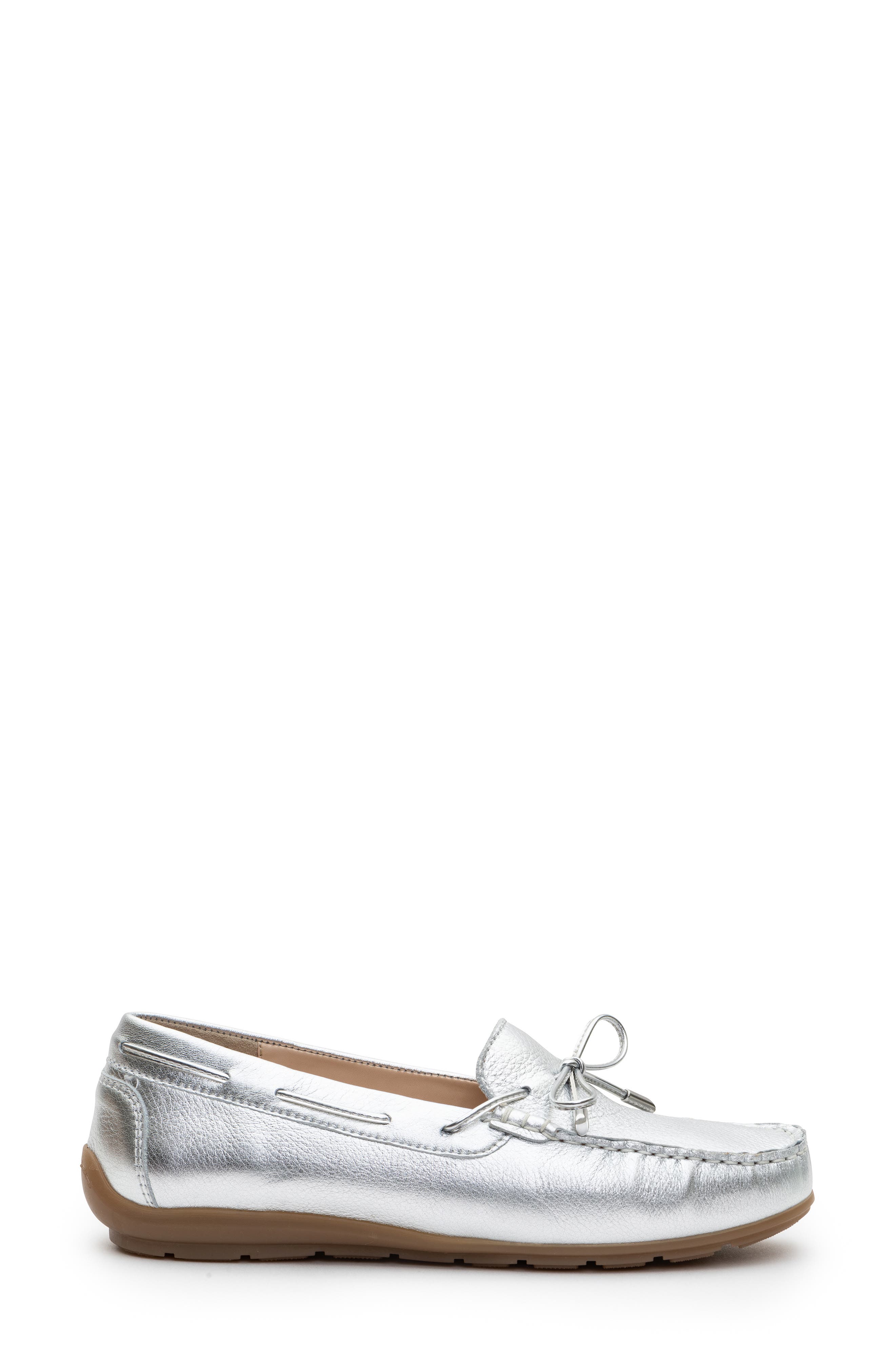 Amarillo Leather Driving Shoe, Alternate, color, SILVER