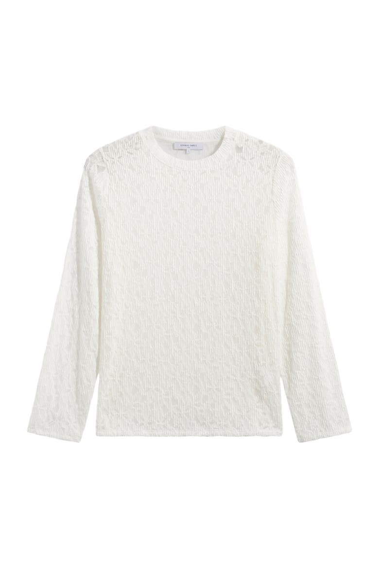 Long Sleeve Lace Detail T-Shirt, Alternate, color, Ecru
