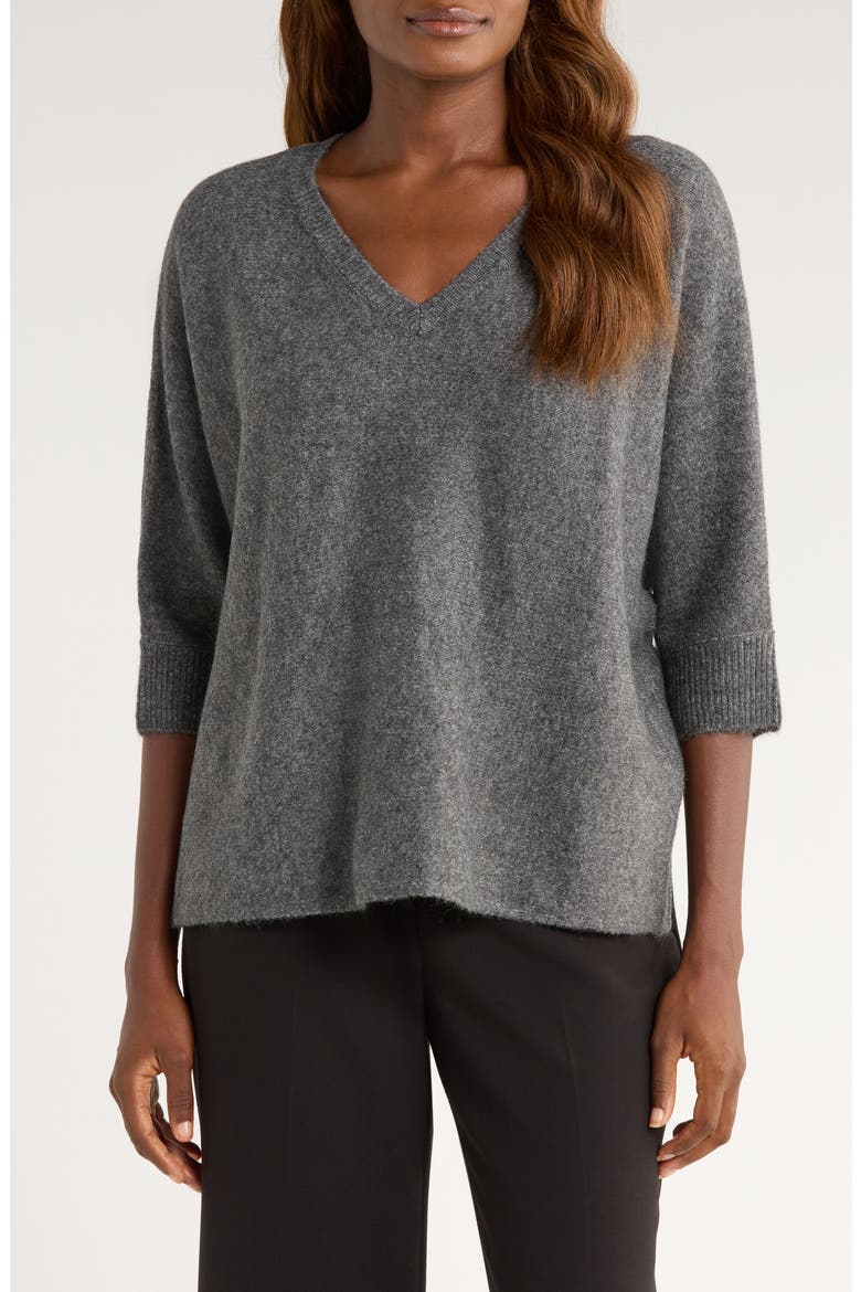 Dolman Sleeve Sweater, Main, color, MEDIUM HEATHER GREY