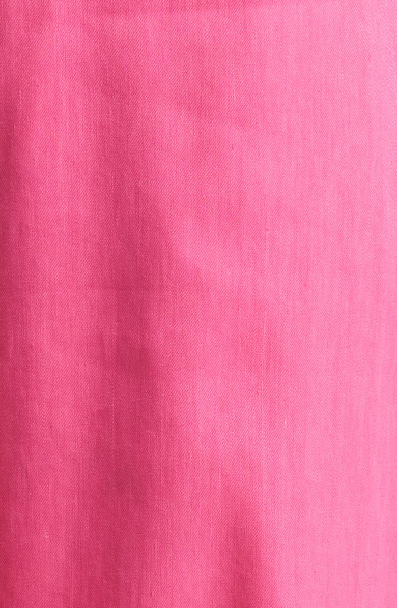 FRAME High Waist Linen Blend Wide Leg Trousers, Alternate, color, Flamingo