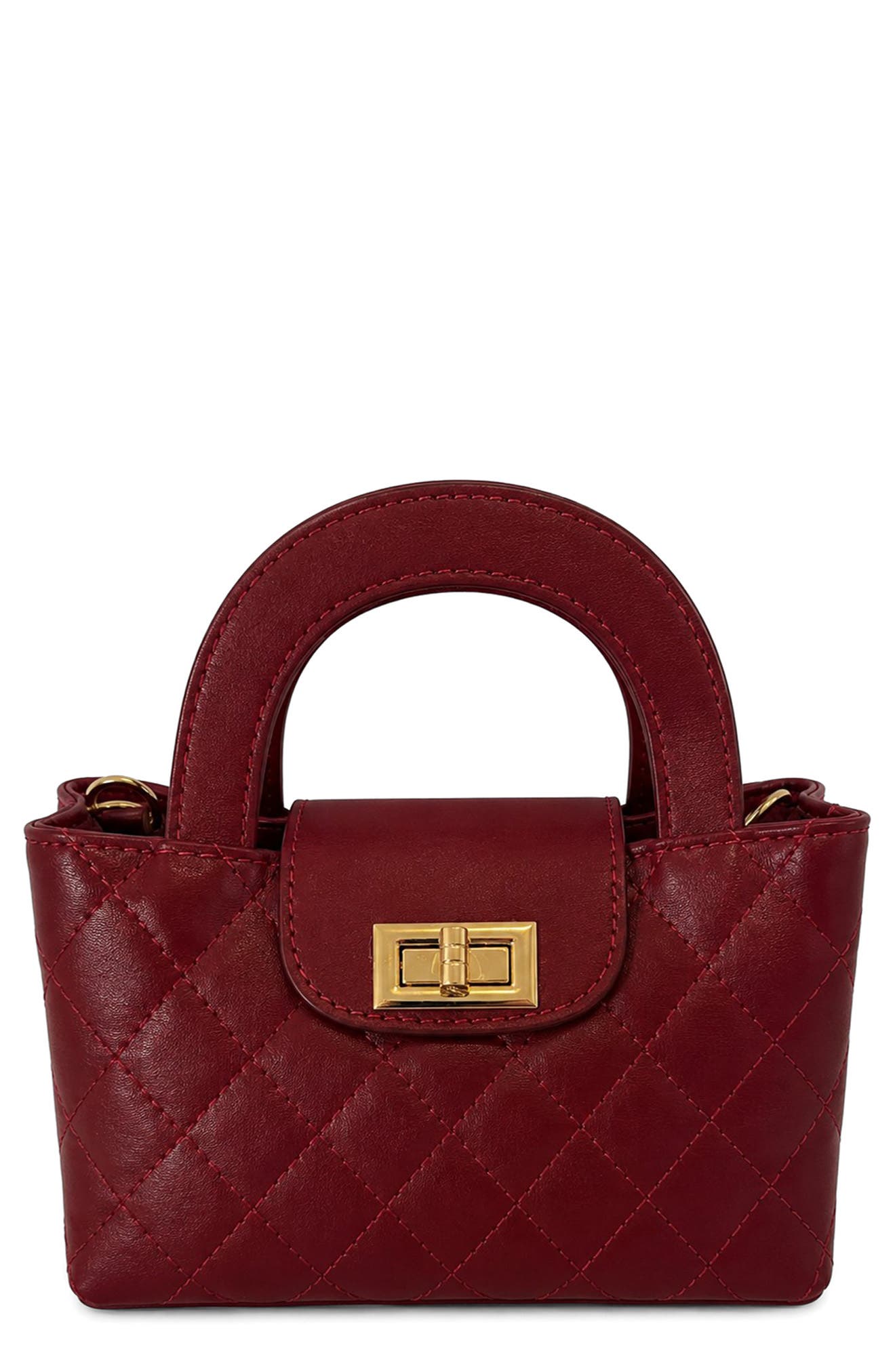 Sveva Quilted Leather Top Handle Bag
