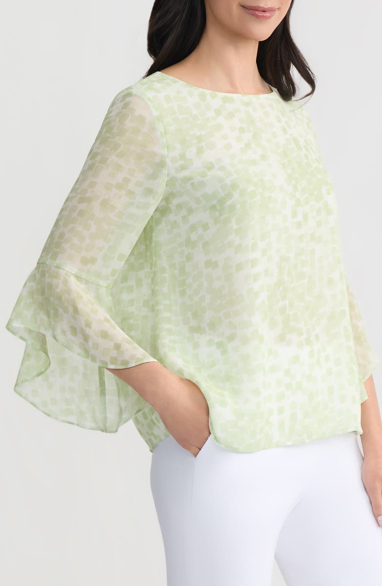KASPER Ruffle Sleeve Top, Alternate, color, 