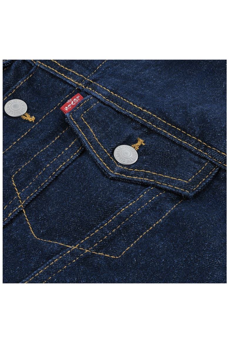 Levi's® Kids' Faux Shearling Collar Denim Trucker Jacket, Alternate, color, PEARSON