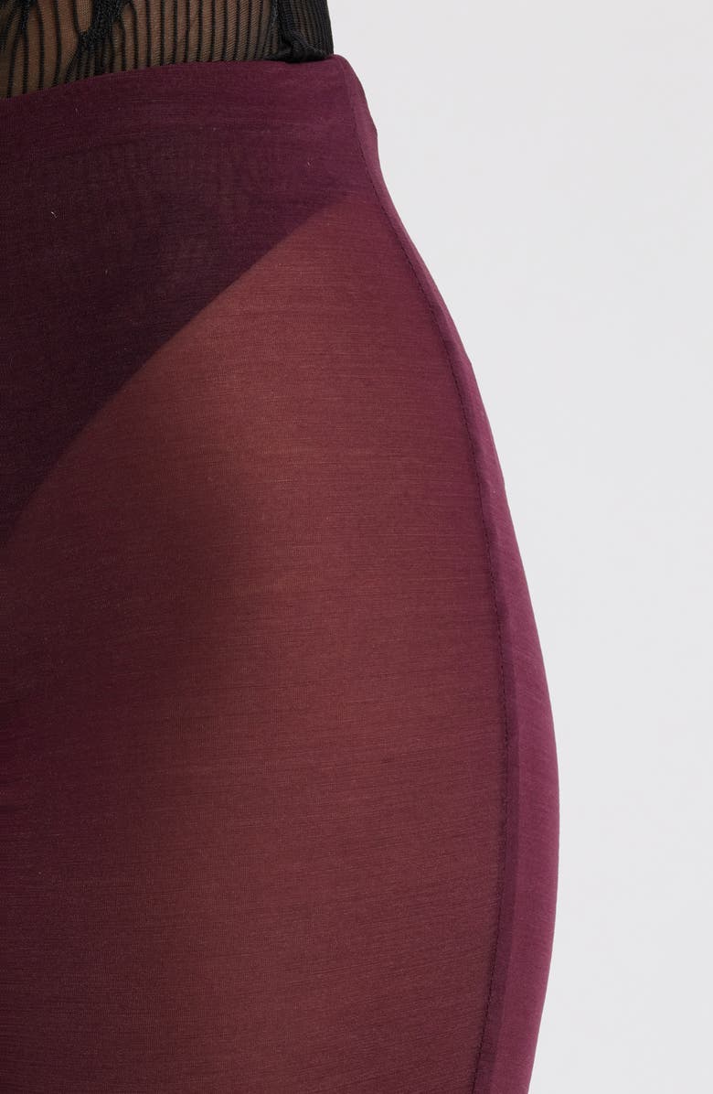 Mistress Rocks Semisheer Flare Leg Pants, Alternate, color, Dark Plum