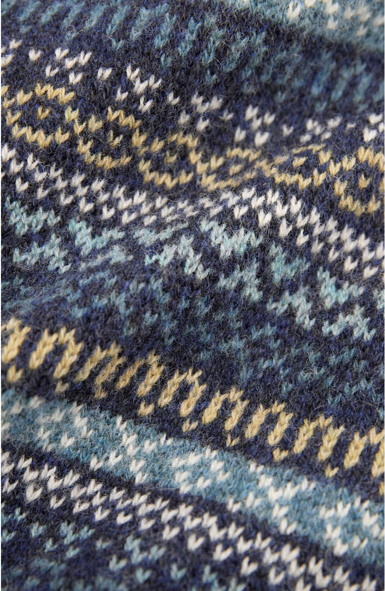 Celtic & Co. Traditional Fair Isle Sweater, Alternate, color, Navy