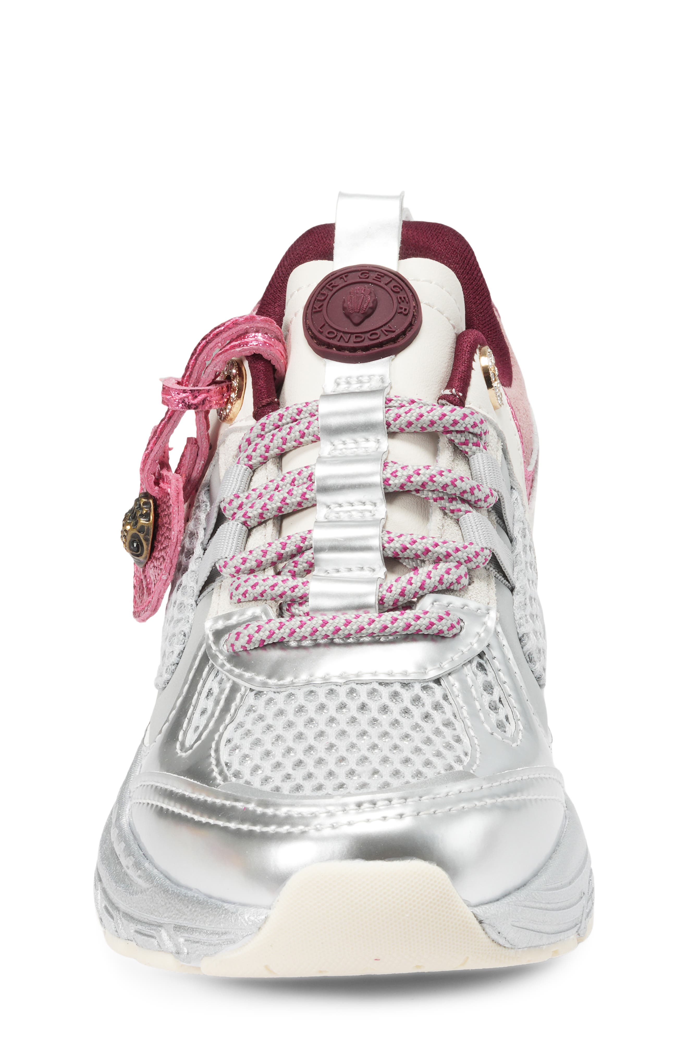 Kurt Geiger London Kids' Mini Kurt Sneaker, Alternate, color, Pink/ Silver