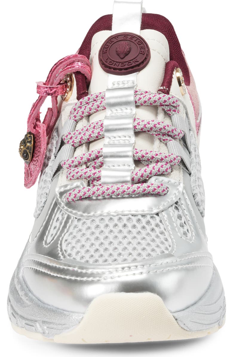 Kurt Geiger London Kids' Mini Kurt Sneaker, Alternate, color, Pink/ Silver