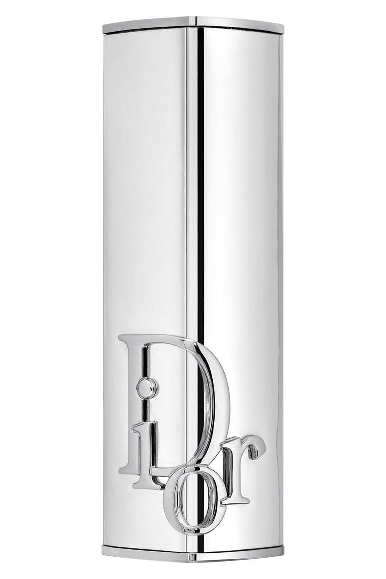 Addict Refillable Couture Lipstick Case (Nordstrom Exclusive), Main, color, METALLIC SILVER