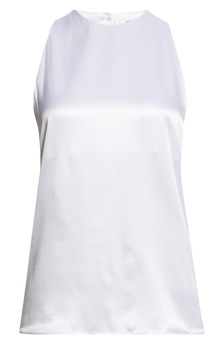 Eleventy Sleeveless Silk Satin Top, Alternate, color, 01B White