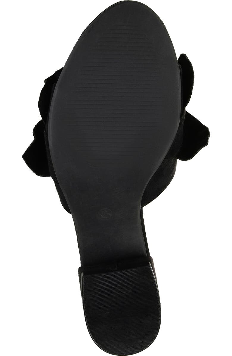 Journee Collection Sabica Ruffle Slide Sandal, Alternate, color, Black