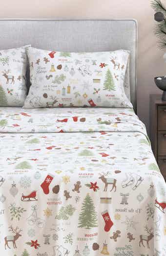 Woven & Weft Turkish Cotton Flannel Holiday Sheet Set