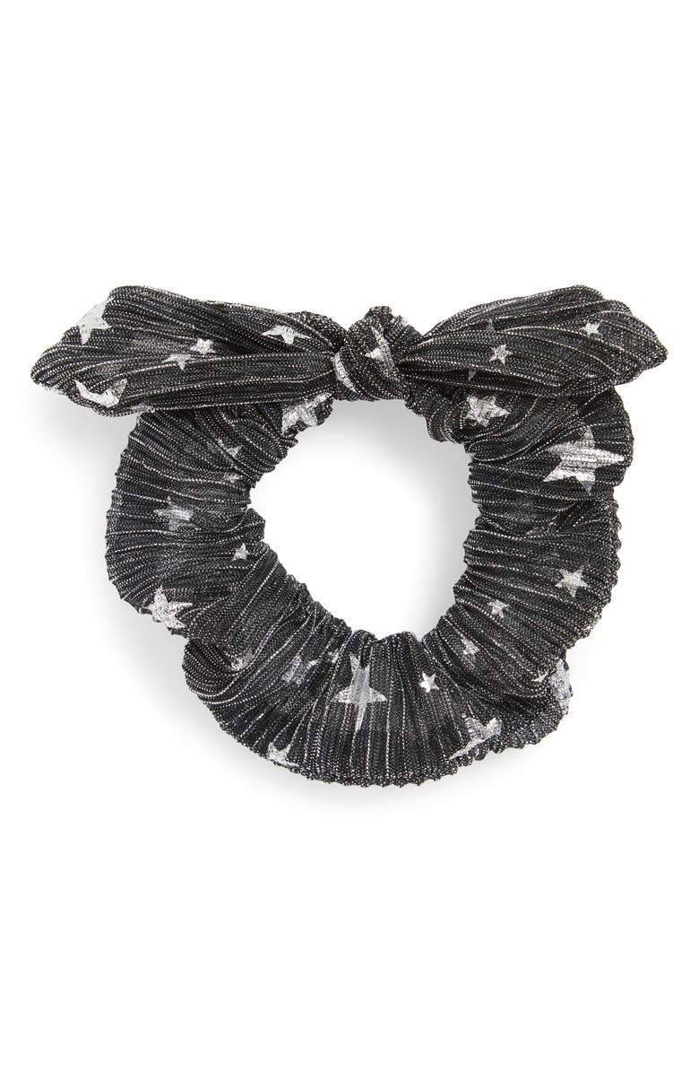 New Friends Colony Foil Print Bunny Scrunchie, Main, color,