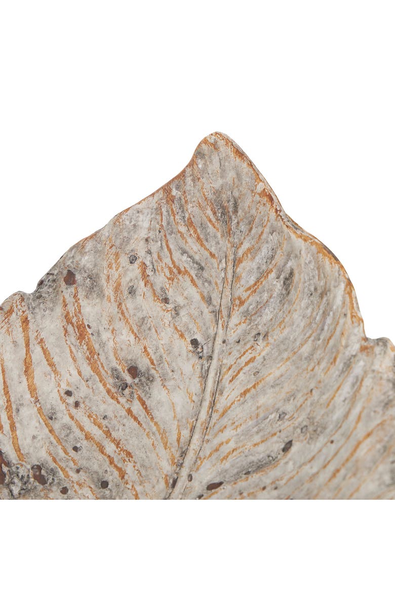 WILLOW ROW Leaf Set of 2 Decorative Bowls, Alternate, color, Champagne