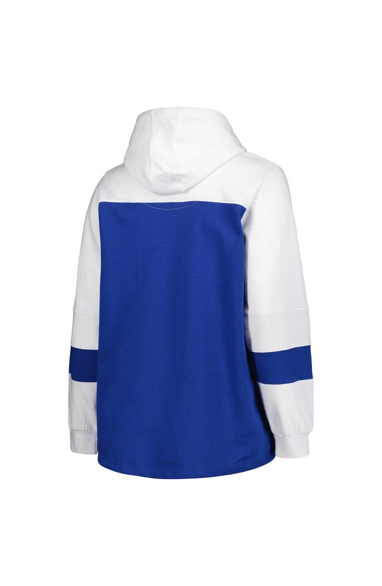 PROFILE Women's Royal Los Angeles Dodgers Plus Size Colorblock Pullover Hoodie, Alternate, color, Royal