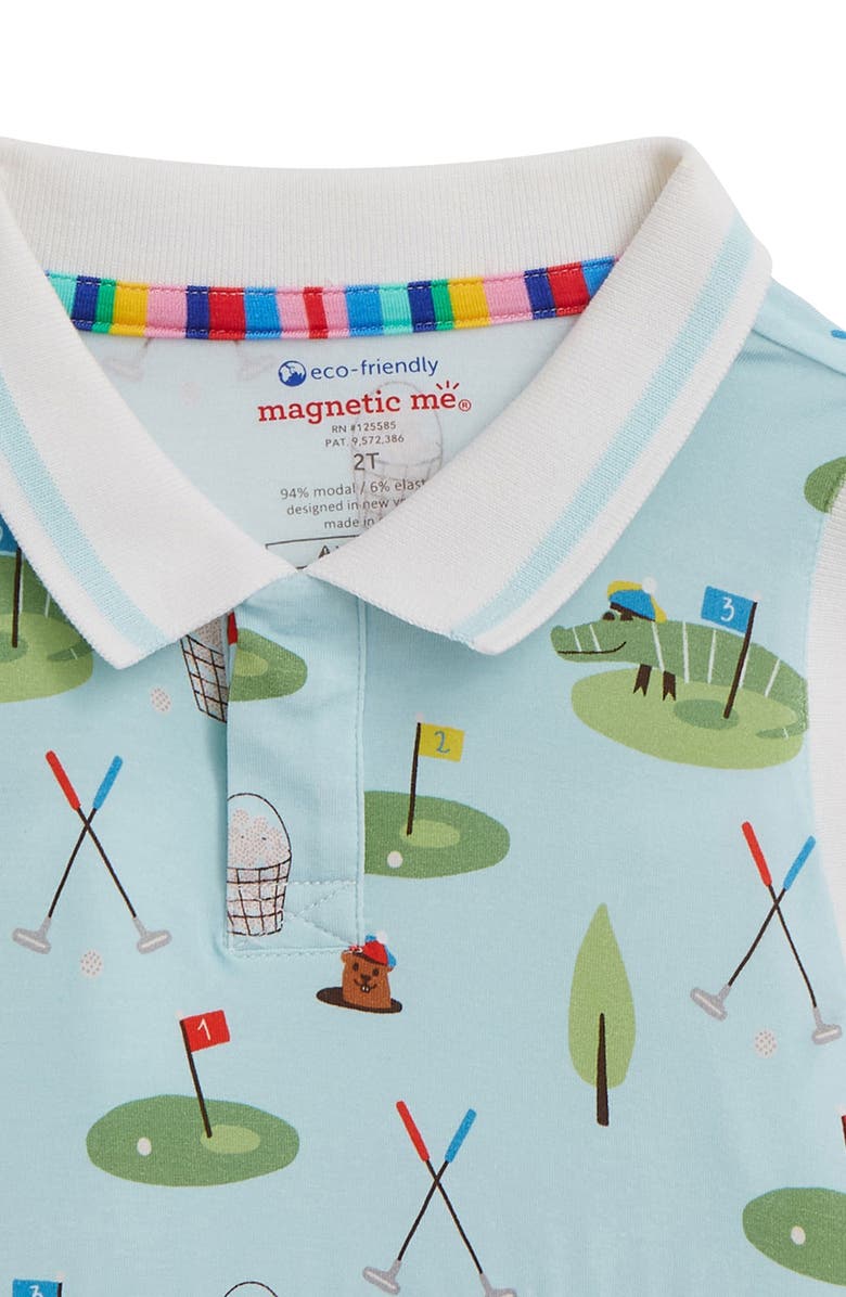 Magnetic Me Kids' Gopher It Magnetic Polo Dress, Alternate, color, Blue