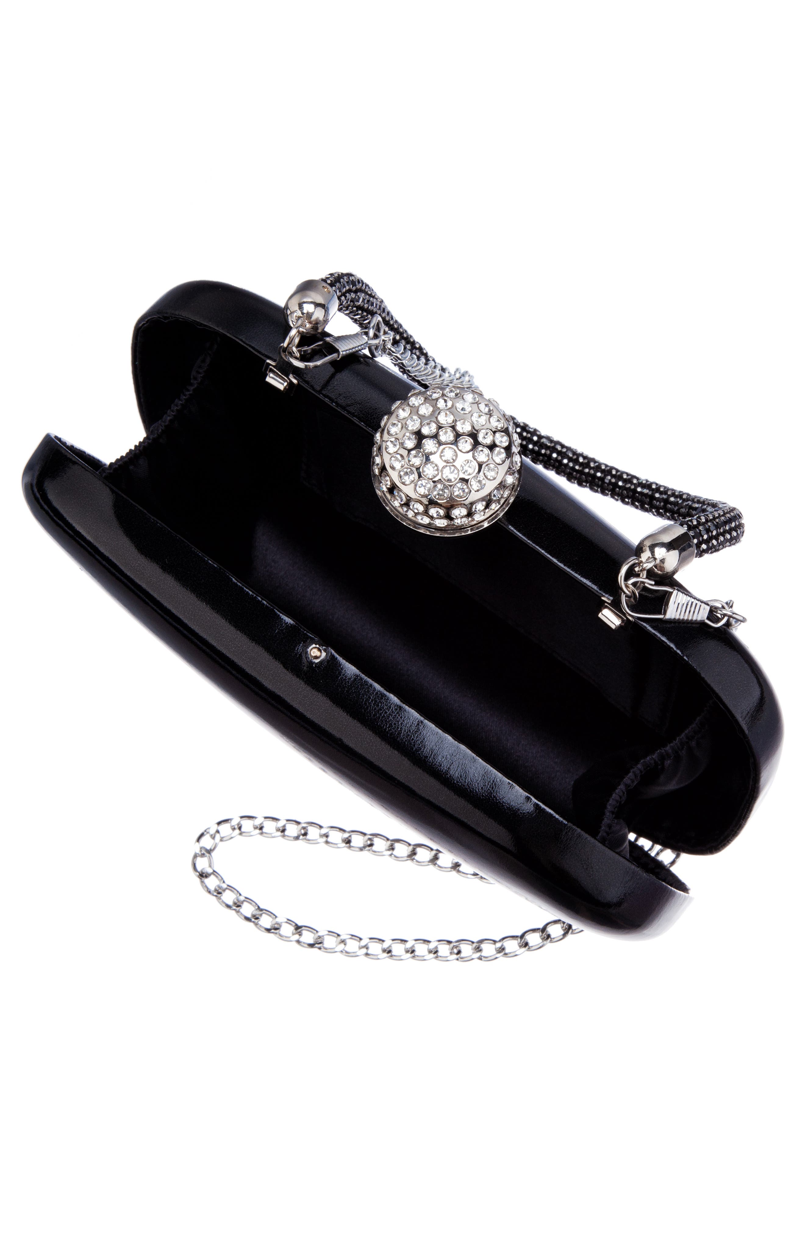 Nina Crystal Handle Minaudiere, Alternate, color, 