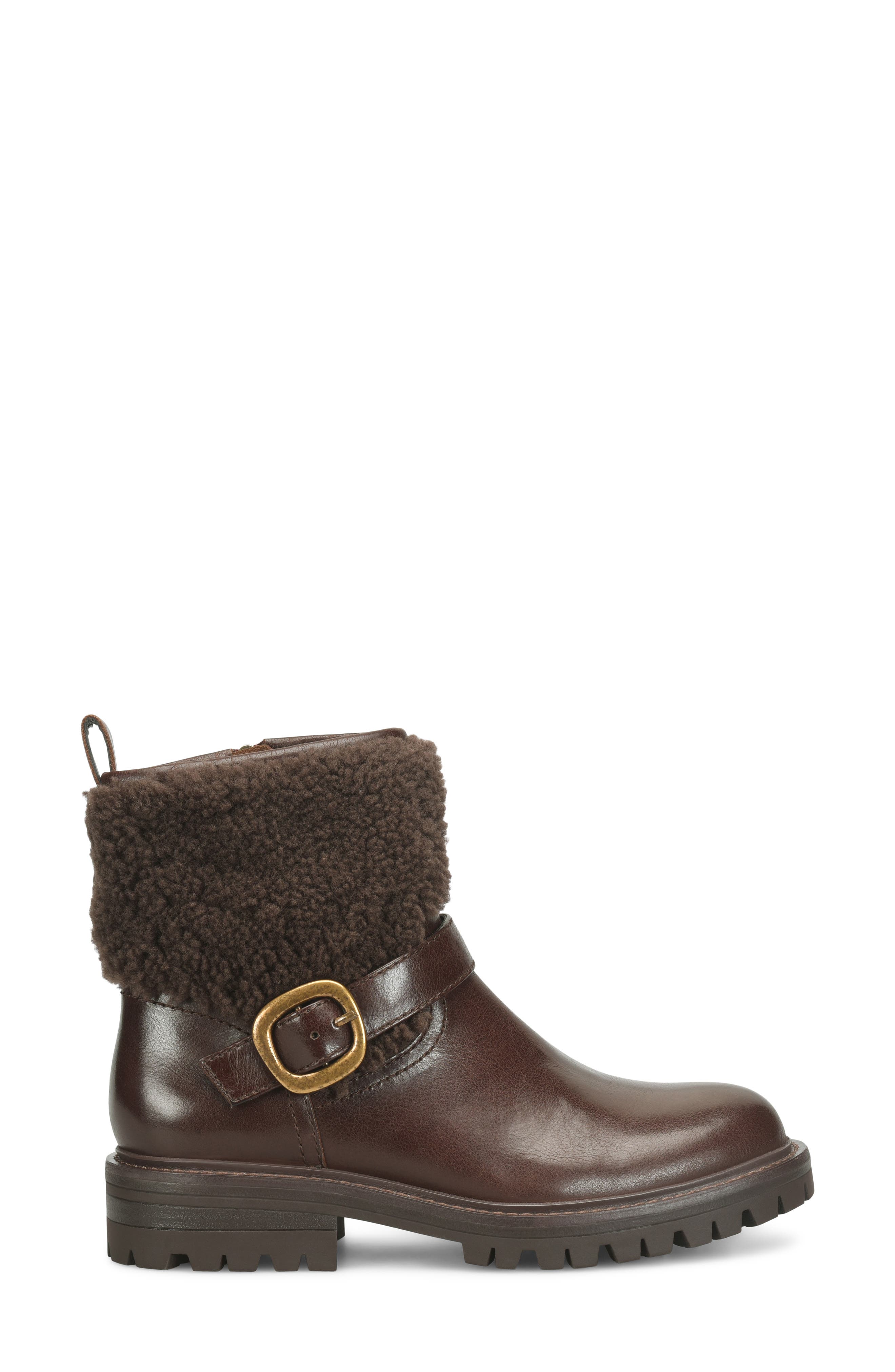 Cambridge Faux Shearling Trim Bootie, Alternate, color, TOBACCO/ CHOCOLATE