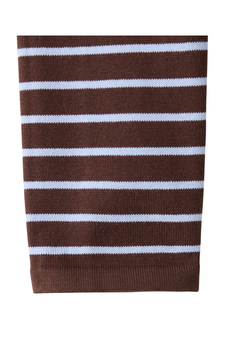 Basikina Stripe Sweater, Alternate, color, CHOCOLATE
