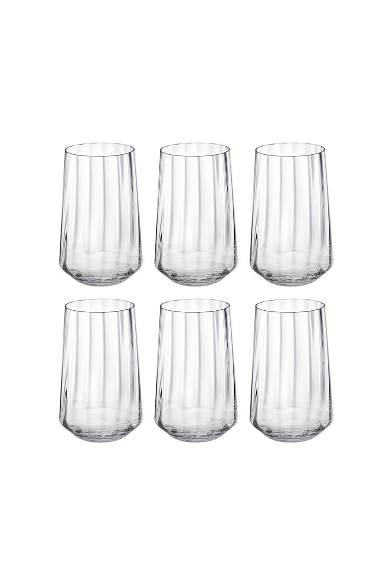 Set of 6 Bern Crystal Tumblers, Alternate, color, CLEAR