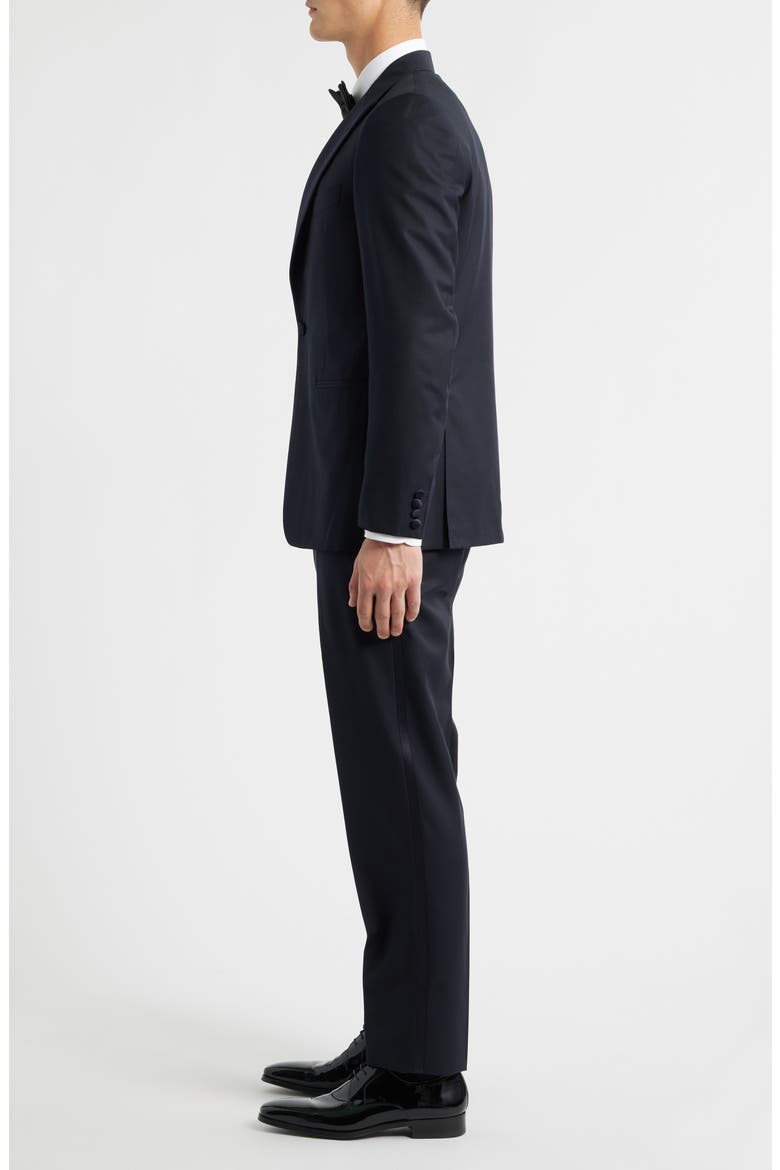 Contemporary Regular Fit Navy Wool Blend Tuxedo, Alternate, color, NAVY