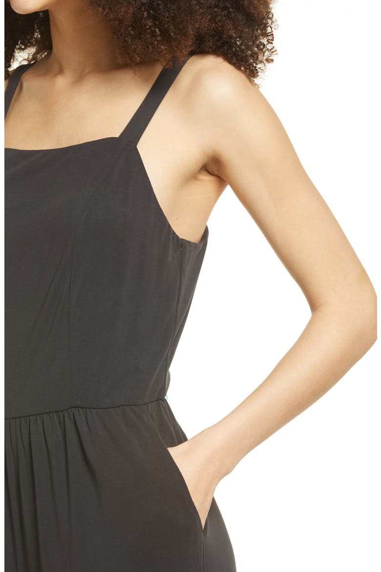 BP Easy Sleeveless Knit Jumpsuit, Alternate, color, BLACK