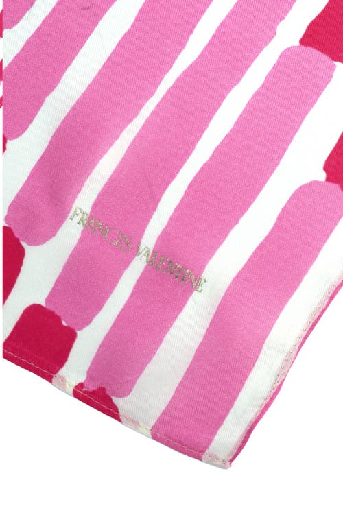 Frances Valentine Matchstick Silk Scrunchie & Removable Scarf Set In Pink