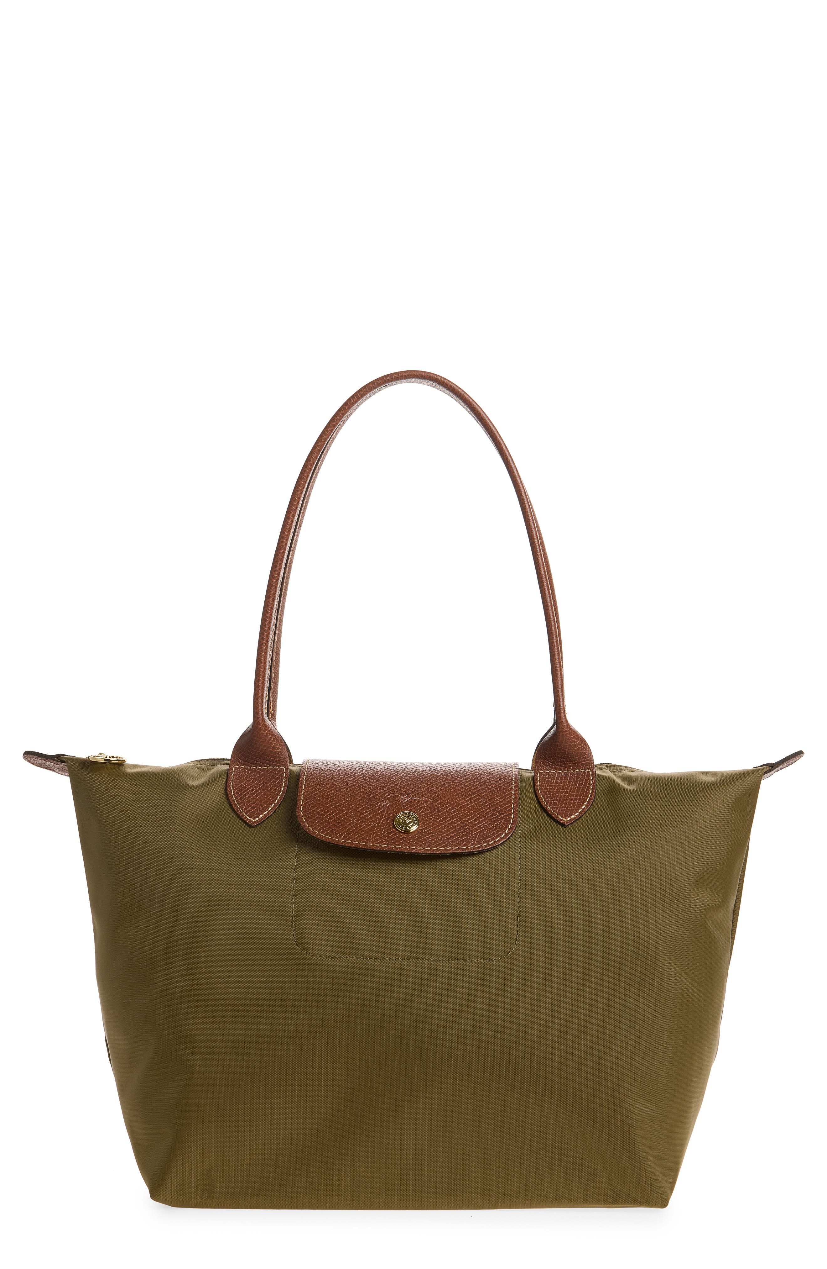Le Pliage Medium Shoulder Tote, Main, color, OLIVE