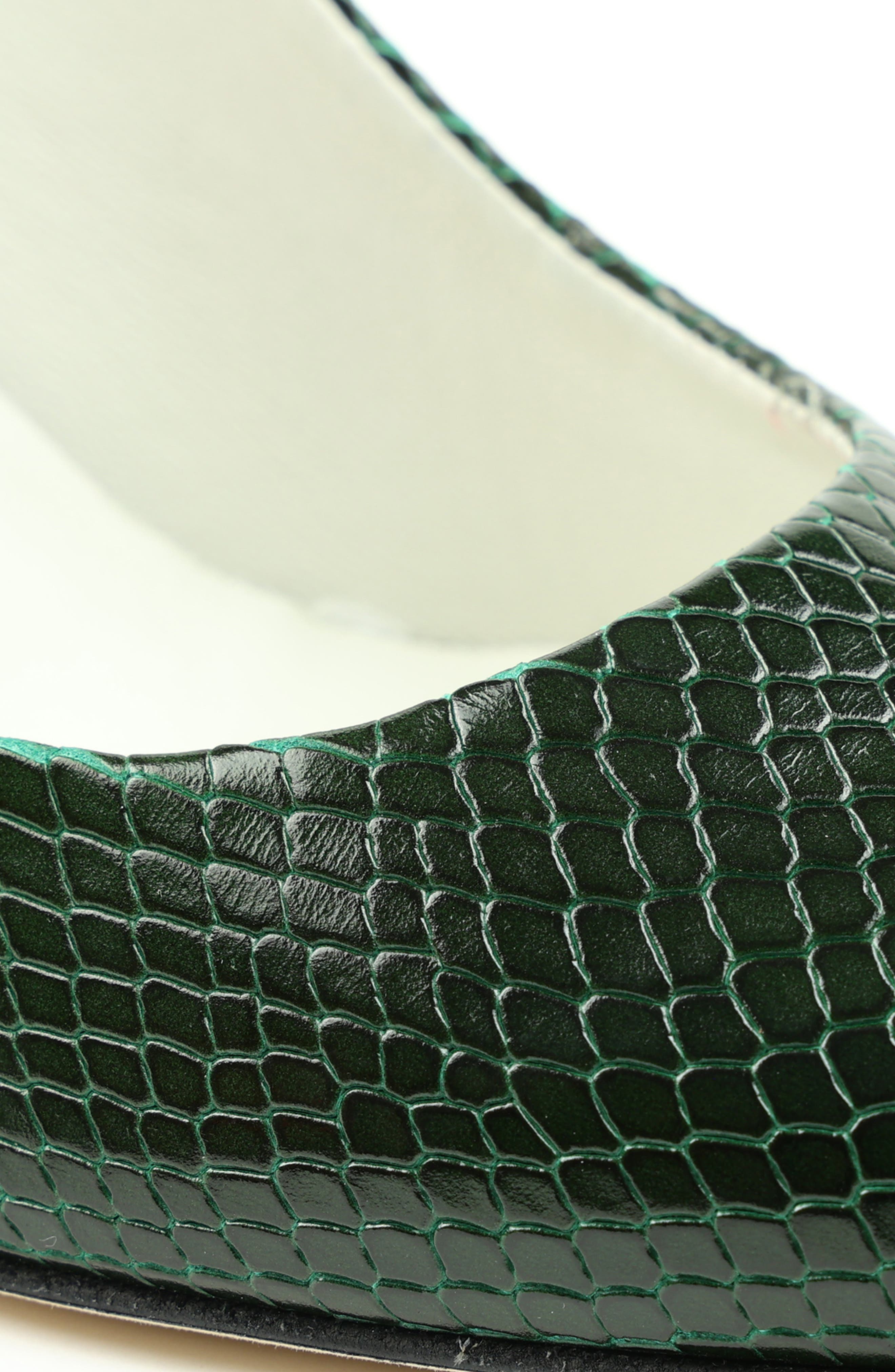 Telma Snakeskin Embossed Pump, Alternate, color, EMRALD VIPER