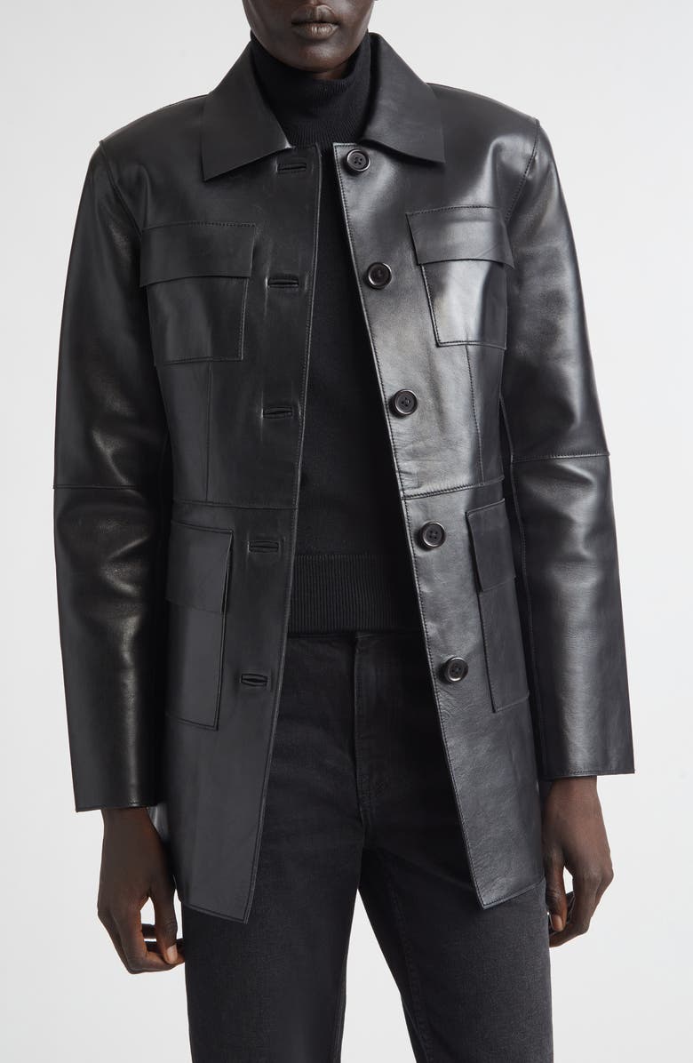 Stand Studio Kierra Leather Jacket, Main, color, Black