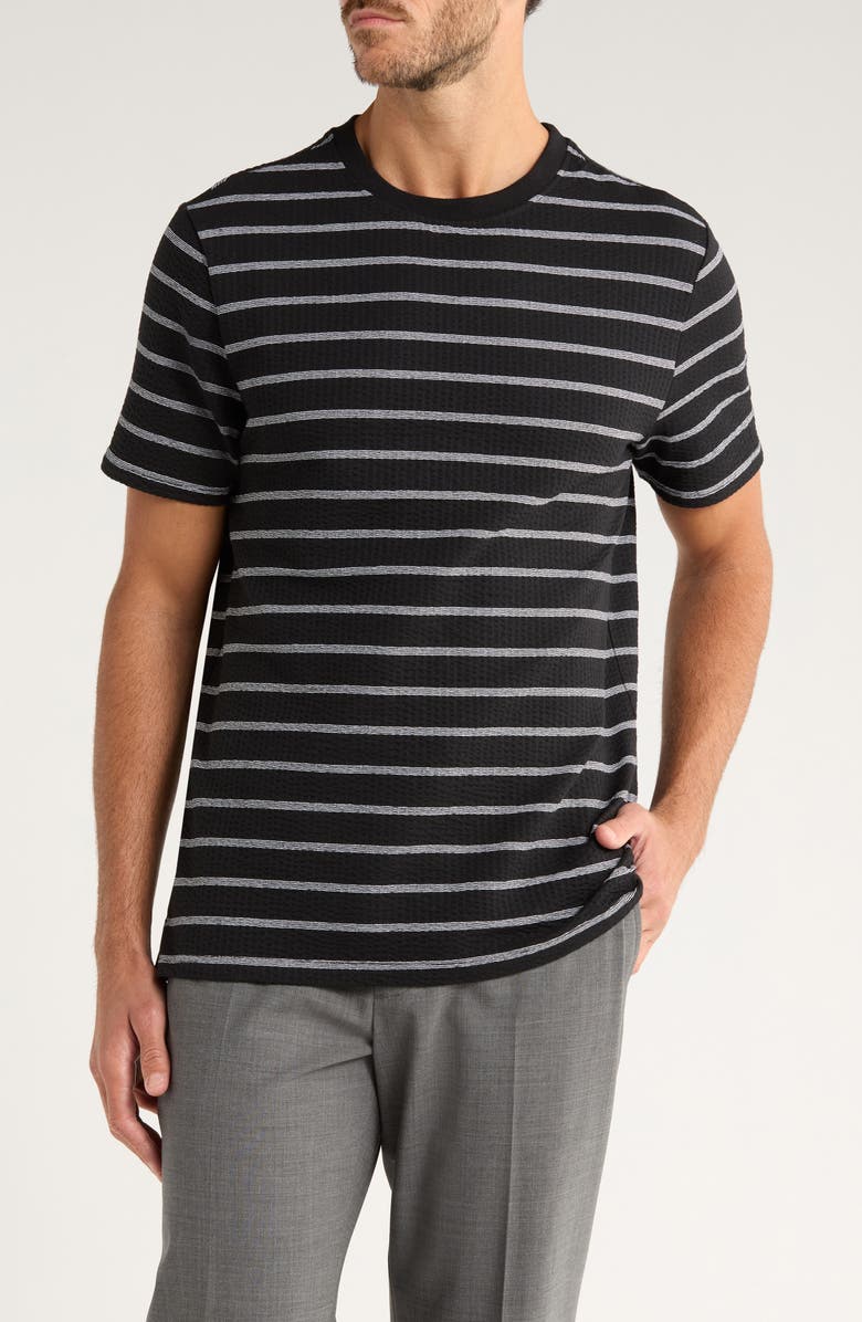 Robert Barakett Thiago Stripe T-Shirt, Main, color, Black