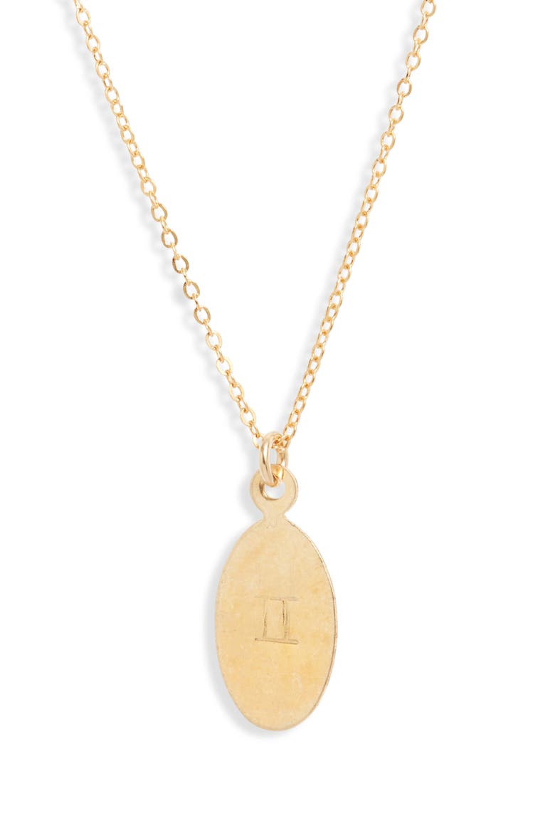 Zodiac Horoscope Pendant Necklace, Main, color, GOLD - GEMINI