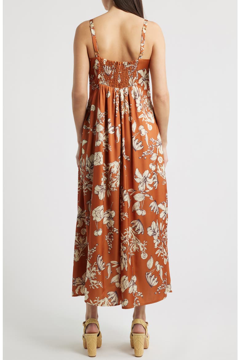 Carisa Sleeveless Flare Maxi Dress, Alternate, color, AMBER