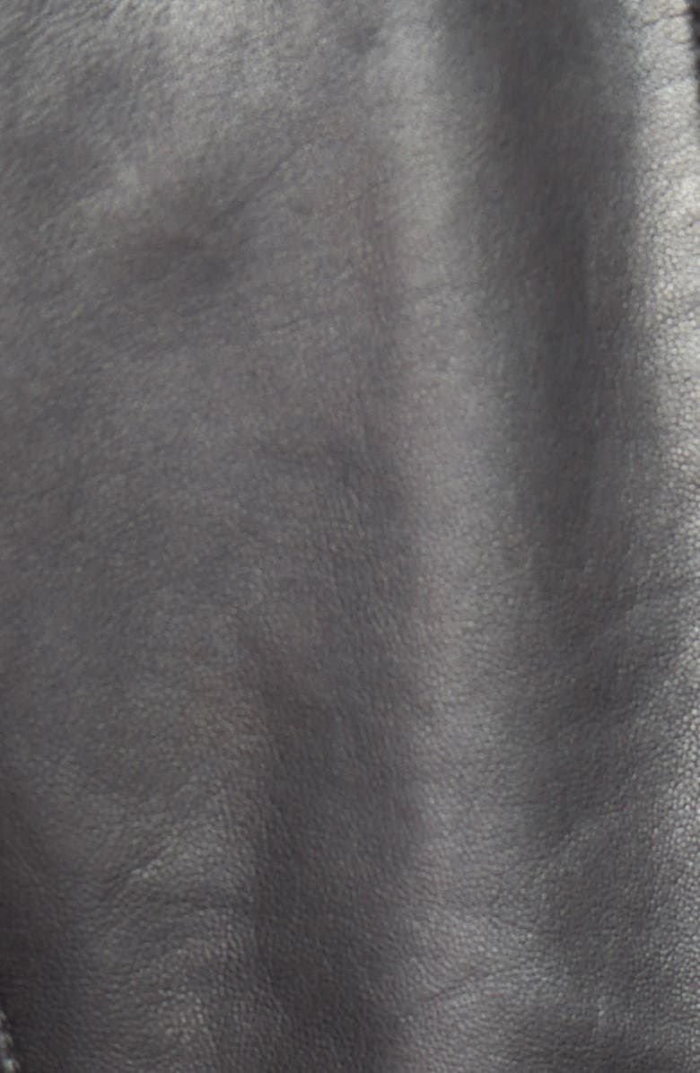 Trouvé Zip Sleeve Leather Jacket, Alternate, color,
