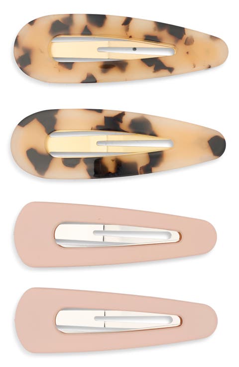 Snap Pack of 4 Assorted Hair Clips