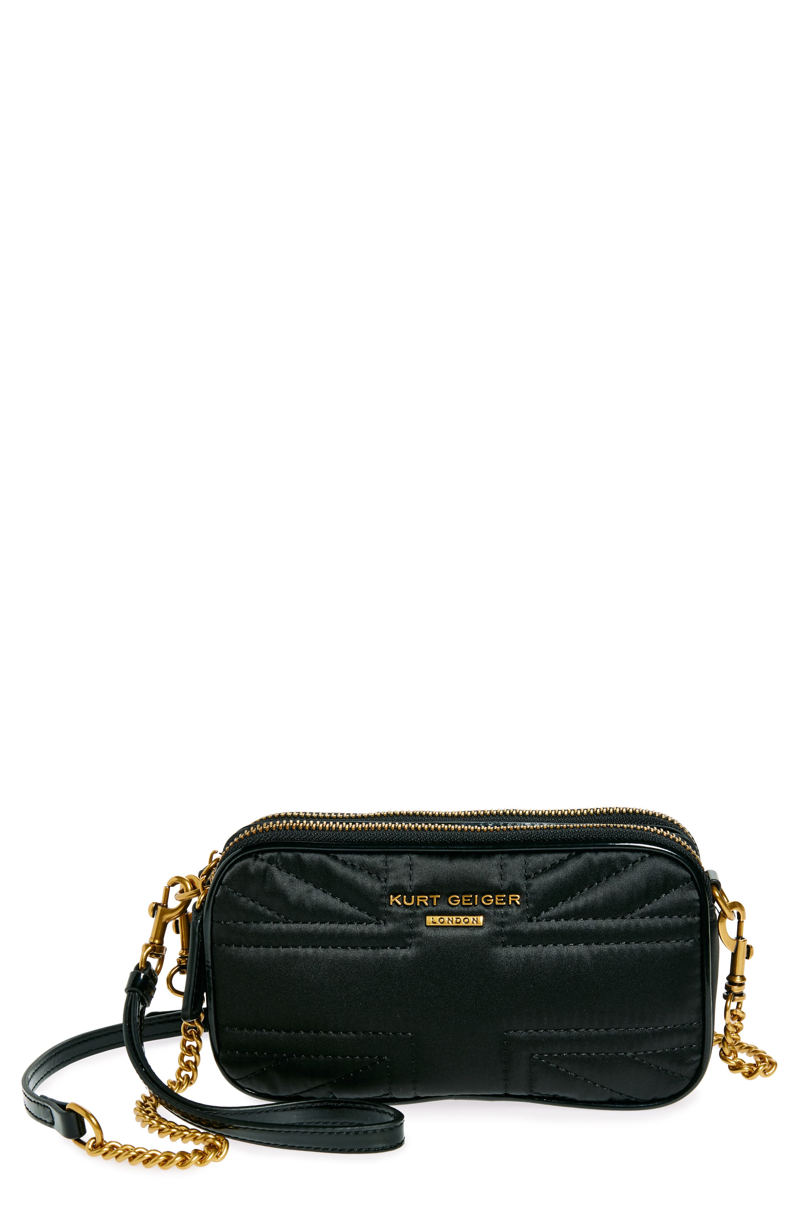 Kurt Geiger London Union Jack Recycled Camera Crossbody Bag, Main, color, 