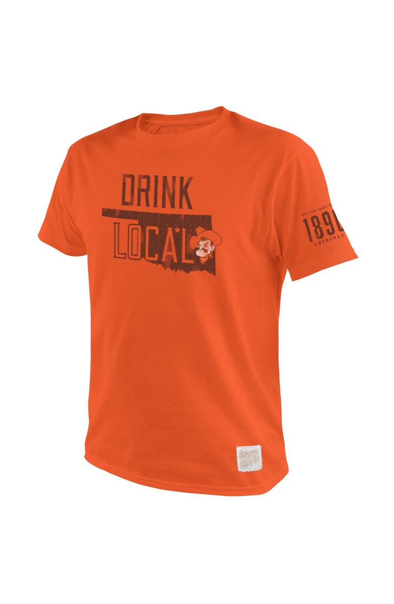 Retro Brand Men's Original Retro Brand Orange Oklahoma State Cowboys 1890 Original Drink Local T-Shirt, Alternate, color, Orange