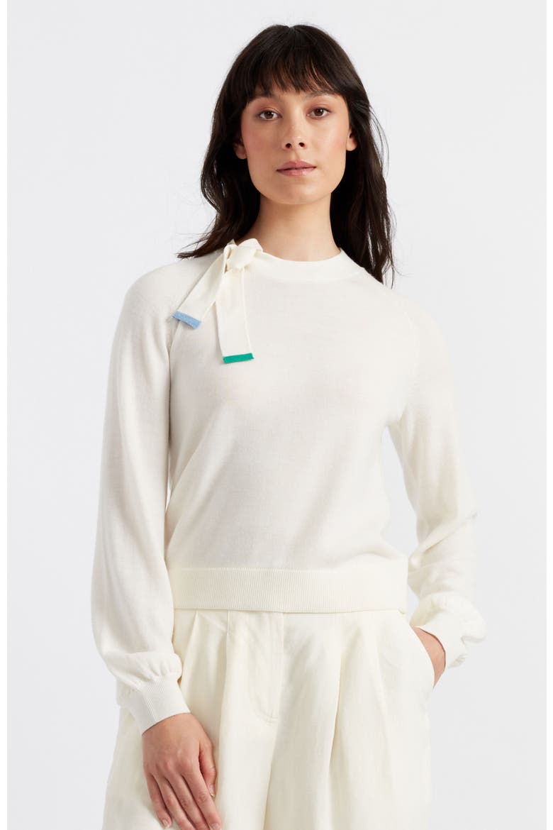 Merino Wool Sailors Knot Sweater, Main, color, Cream