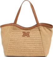 Sam Edelman Ilsie Large Raffia Tote Bag