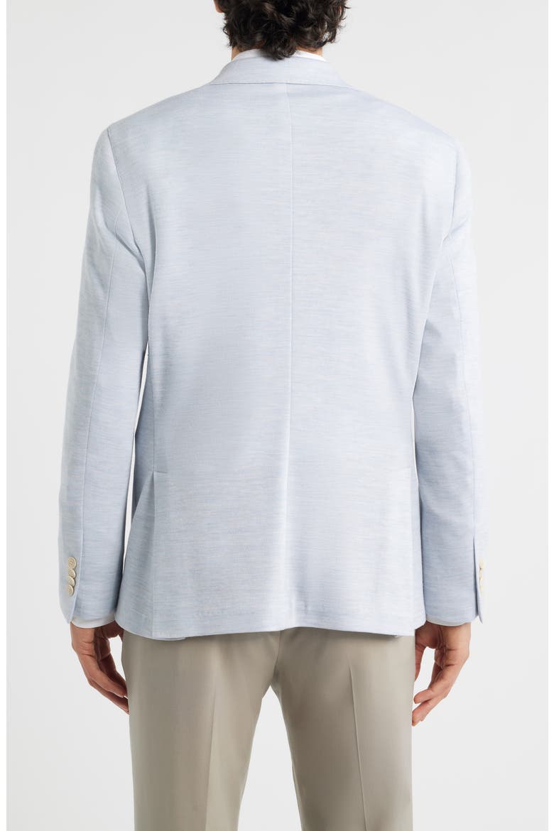Hall COMFORTWEAR™ Light Blue Mélange Knit Wool Double Breasted Blazer, Alternate, color, LIGHT BLUE