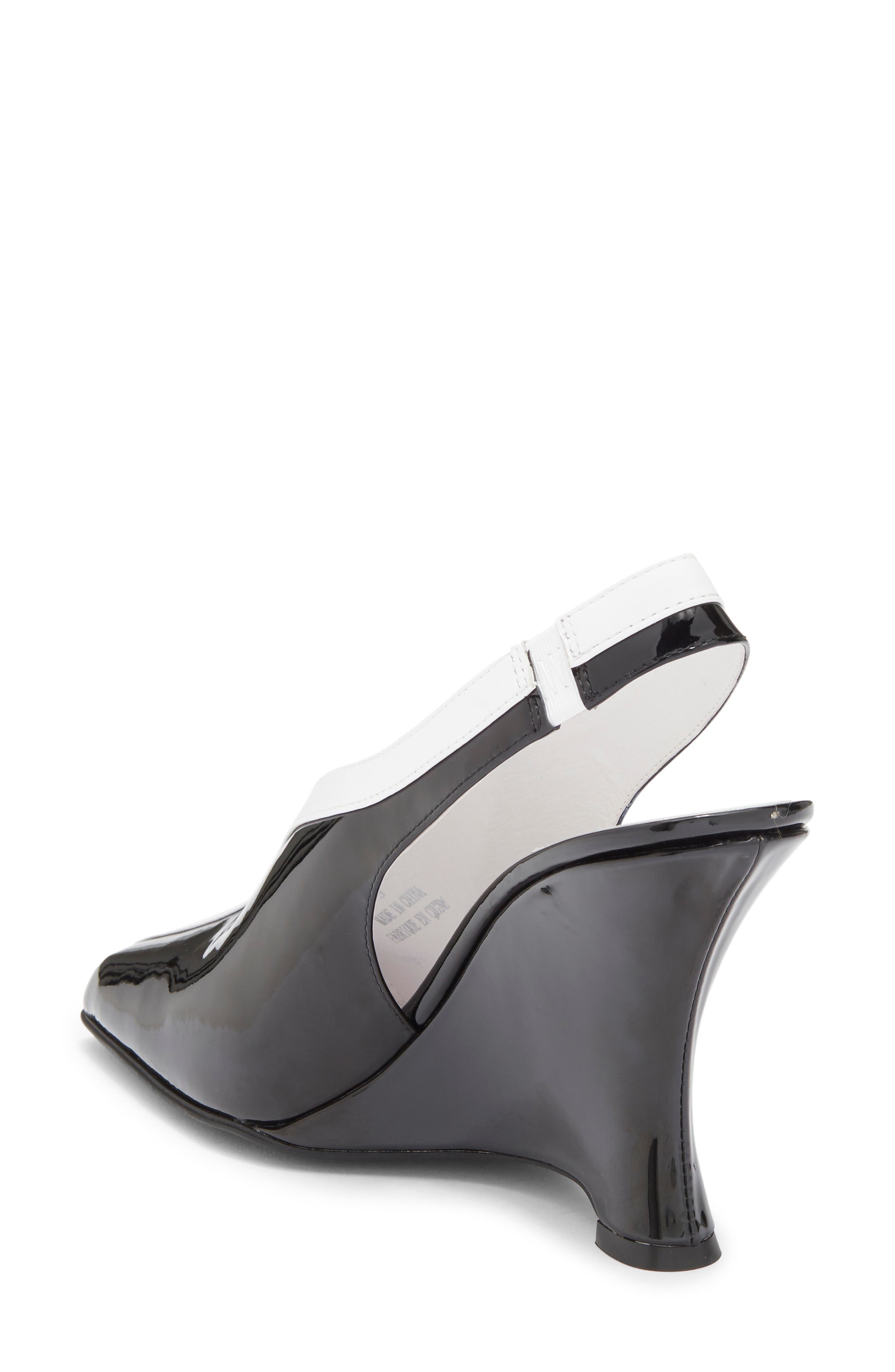 Straits Slingback Pump, Alternate, color, BLACK WHITE COMBO