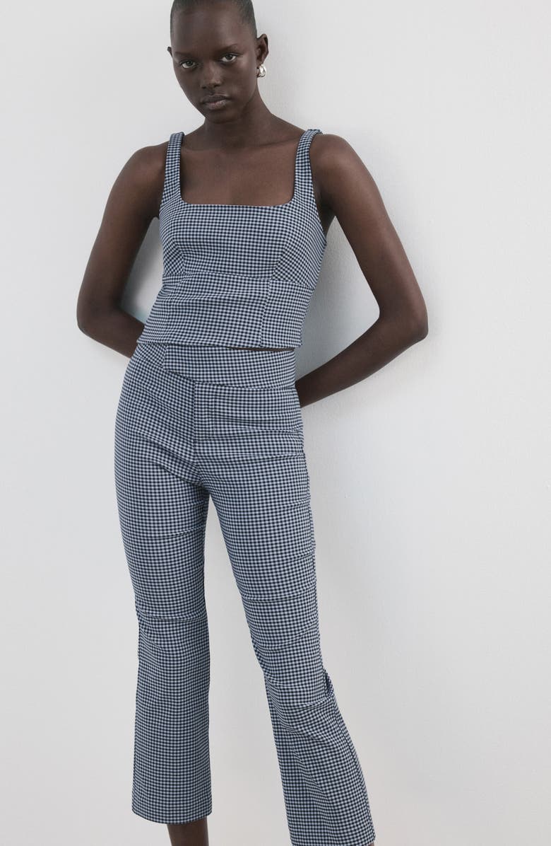 MANGO Victoria Pantalon Ankle Pants, Alternate, color, Blue