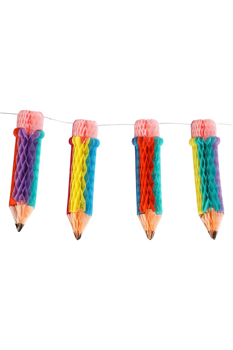 Pencil Garland Party Decor, Alternate, color, Multicolor
