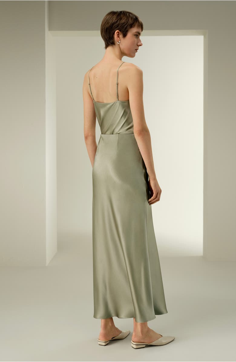 Lilysilk Double-Faced Silk Charmeuse Maxi Skirt, Alternate, color,