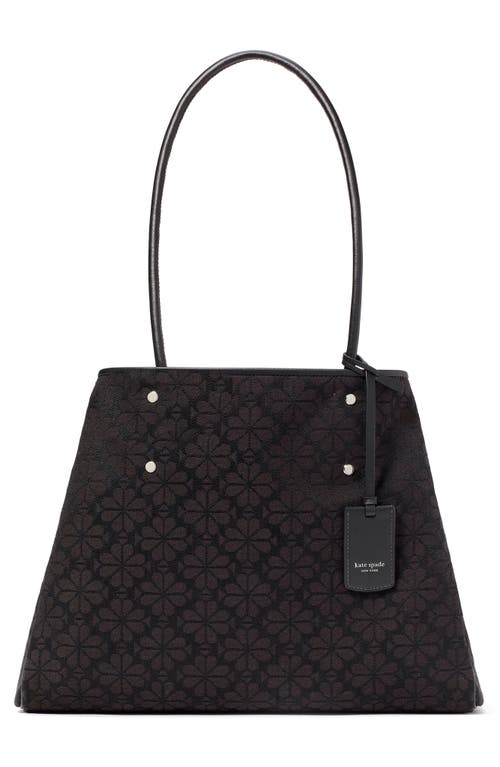 Kate Spade New York Spade Flower Jacquard Large Everything Tote In Black Multi.