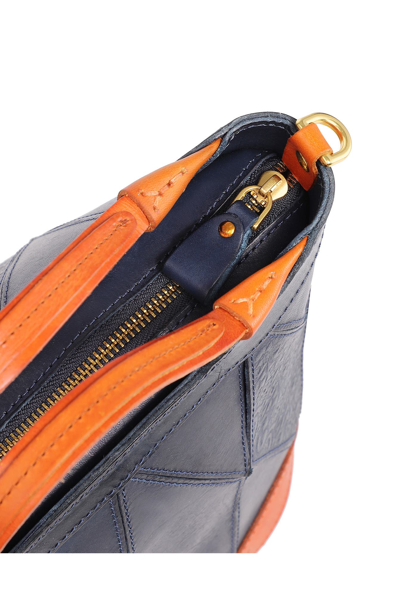 Primrose Leather Mini Tote, Alternate, color, NAVY