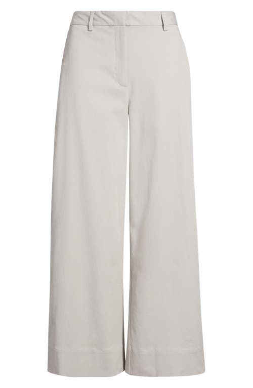 EILEEN FISHER EILEEN FISHER HIGH WAIST STRETCH ORGANIC COTTON ANKLE WIDE LEG PANTS