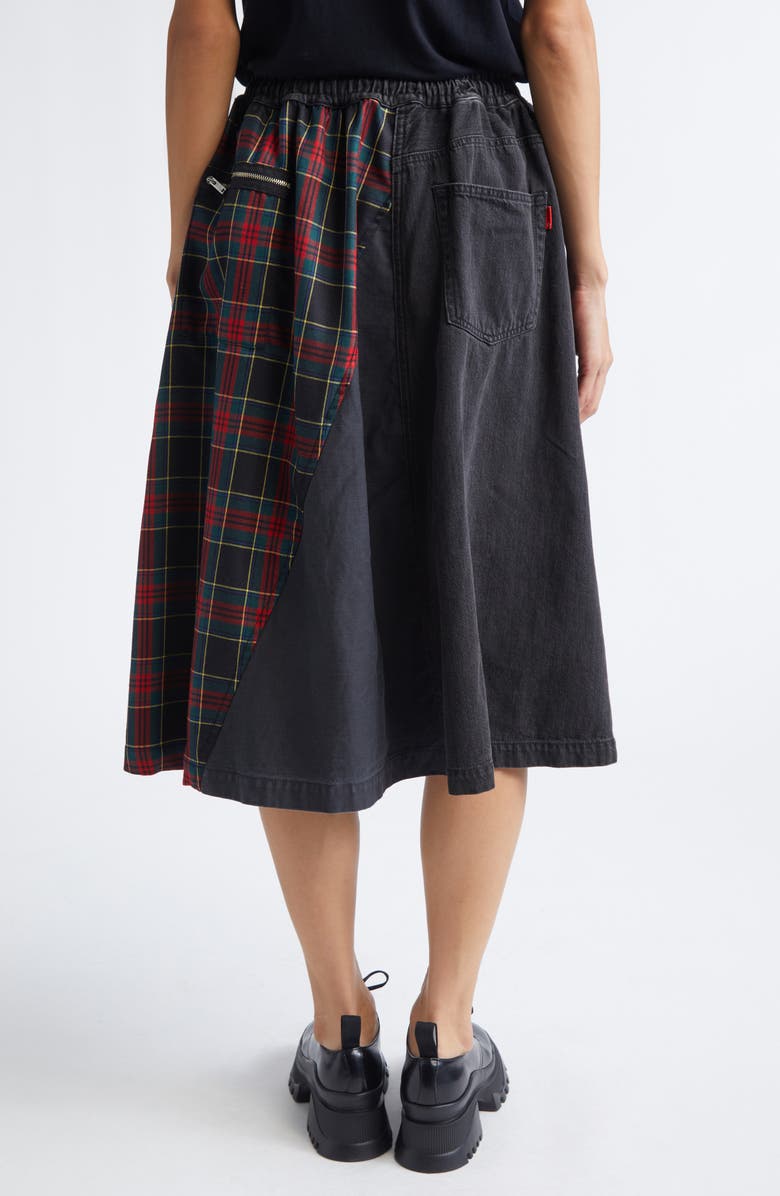 Undercover Mixed Media Midi Skirt, Alternate, color,