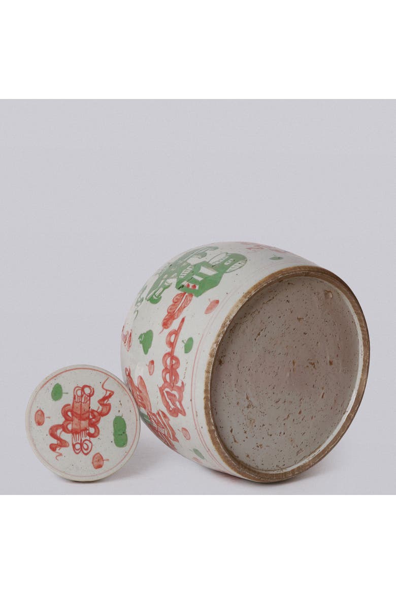 Rustic Porcelain Ancient Treasures Large Jar, Alternate, color, Pink + Green