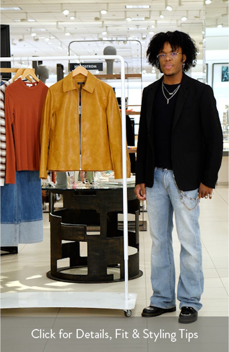 Jordie Faux Leather Jacket, sales video thumbnail